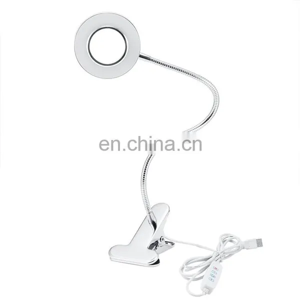 High Quality Eye Protection 3 Modes Desk Clip USB Rechargeable Bedside Modern LED Read Table Lamp photo-2