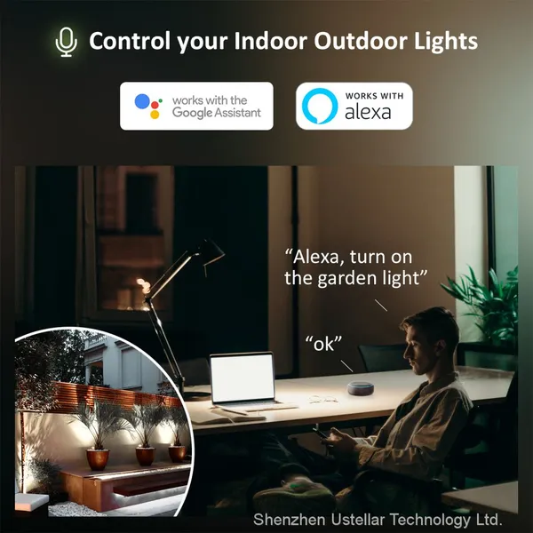 60W Tuya Smart LED Flood Lights WiFi Wireless RGBCW Multi Colors IP66 Outdoor LED Flood Light Work With Alexa/Google Home photo-3