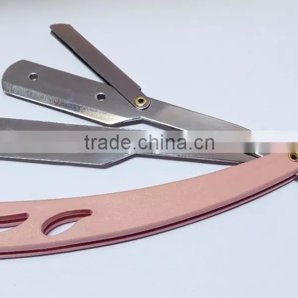 New Barber Salon Straight Razor - Metal Stainless Steel Razor - Plastic Handle Barber Razor photo-4