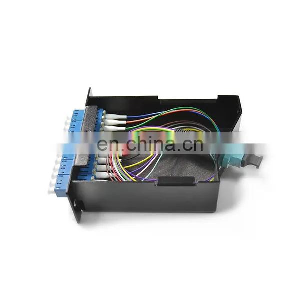FTTX Solution 24 Core High Density MPO Cassette, Fiber Optic 24F SM/OM3 MPO Box MTP Cassette for 1U Rack Mount MPO Chassis photo-4
