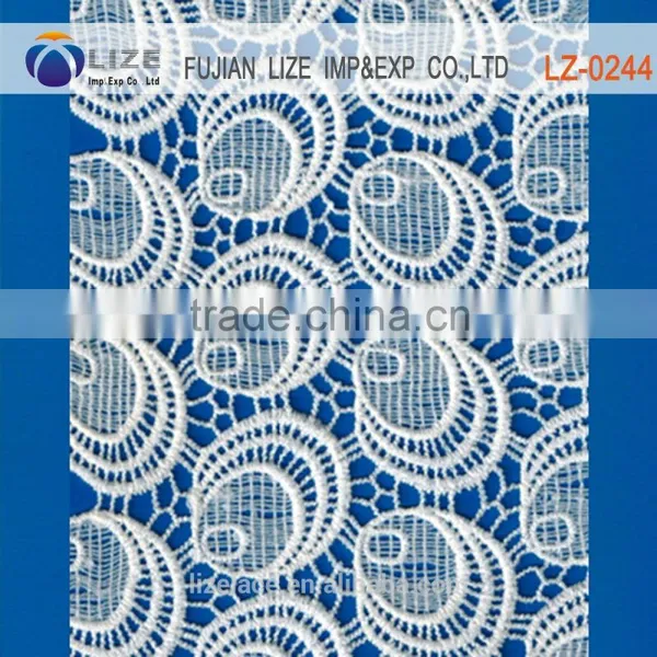 African Chemical Geometric Emroidery Lace Mesh Fabrics French Lace