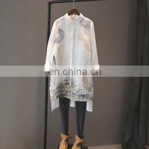 New Trendy Viscose/cotton Linen Dress Making Woven Printing Fabric for Garment photo-3