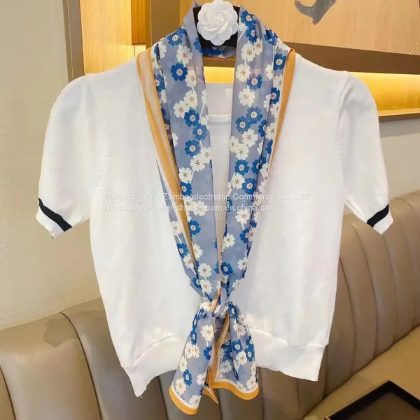 Square Scarf Silk Scarf Flowers Little Flower Patterns Scave High Quality