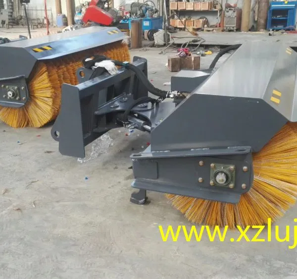 China Skid Loader Angle Sweeper Manuafcture,snow Sweeper Attachments for Skid Steer Loader photo-4