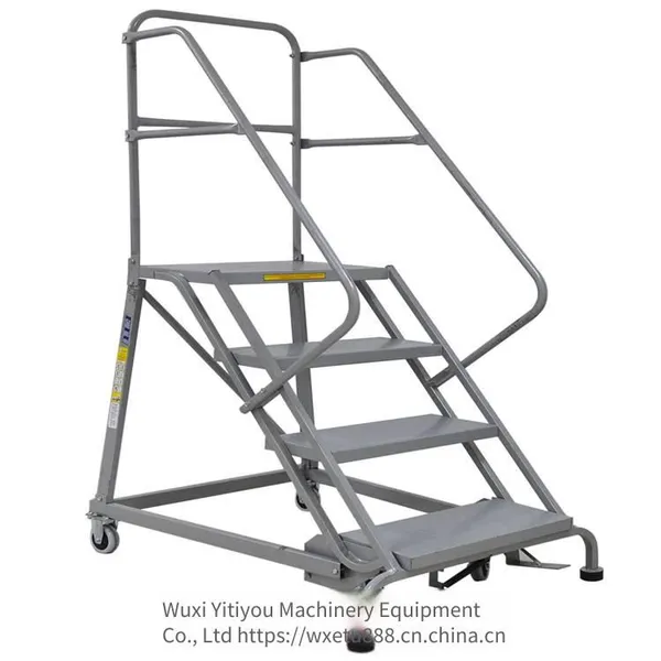 American-style Mobile Steel Ladder, Resident Self-locking Climbing Ladder With Automatic Brake photo-2
