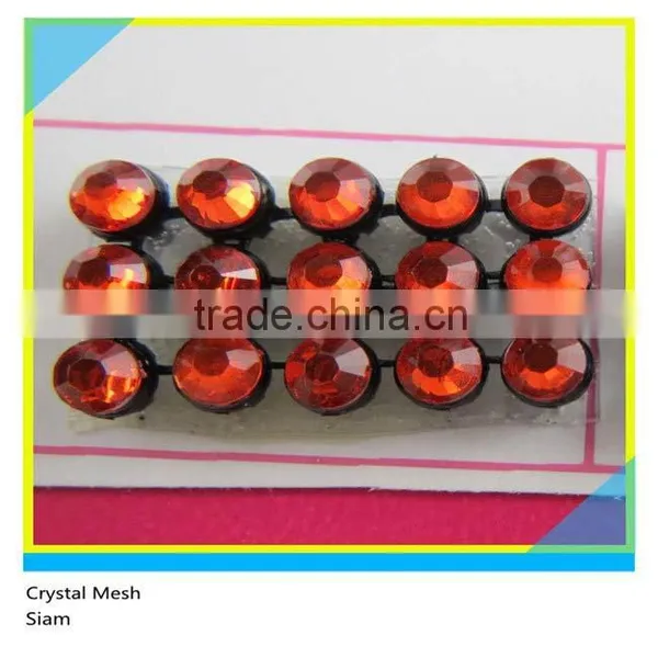 Aluminum Base Hot Fix Crystal Rhinestone Banding Ss10 3mm AB Jelly Green Crystal photo-3