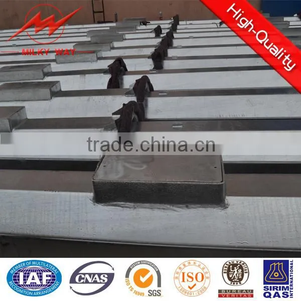 Conical HDG 16m Electricity Pole for Power Transmission photo-3