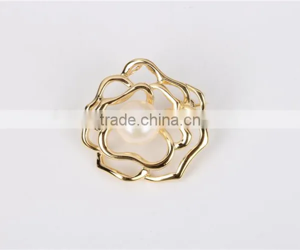 Fashion River Born Pearl Flower Designs Brass Brooch Women Jewerly Set Wholesale photo-3