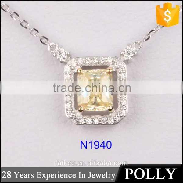China Jewelry AAAA Zircon Pendant Necklace Silver Fashion Jewelry photo-3