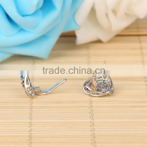 925 Sterling Silver Muilti Color Genuine Gems Clip on Earring Amethyst,Topaz,Peridot,Citrine,Garnet Mix or Single photo-3