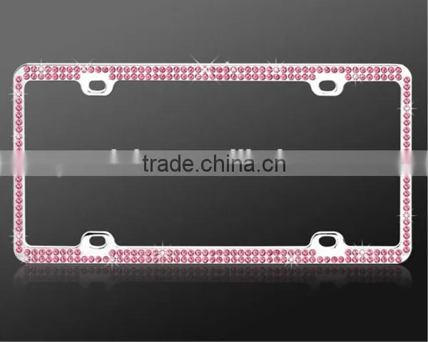 Custom Color Crystal BLING License Plate Frame Car Screws and Caps photo-2