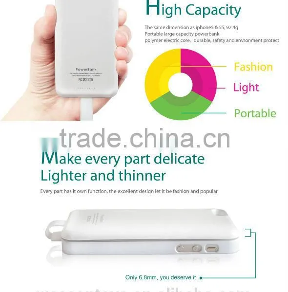 Magnetic Adsorption Mobile Power Bank for IPhone5 5S 5C Power Bank photo-6