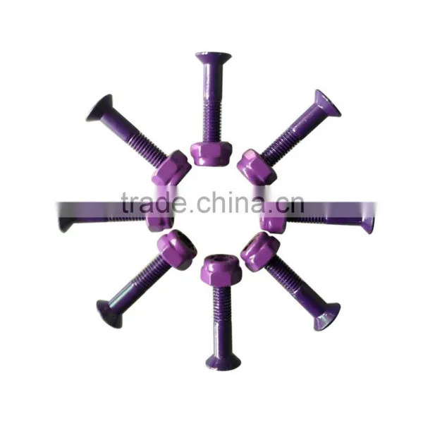 Shiny Siliver Skate Board Bolts, Available Stock 1 Sets(8pcs)skateboard Hardware Screw Bolts, ILVERADOS SKATEBOARD MOUNTING HARD photo-4