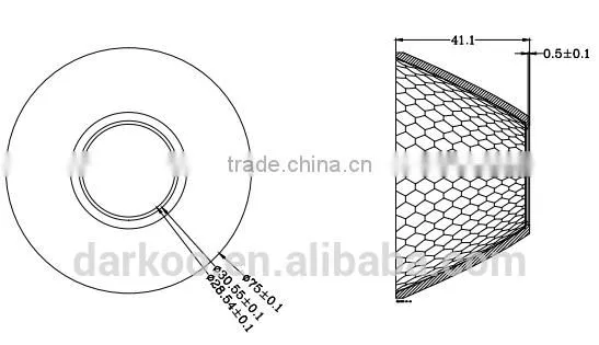 2014 New Edison Free Solder 24 Degree Led Reflector With Lens DK7524-R&L-FS for Downlight photo-2