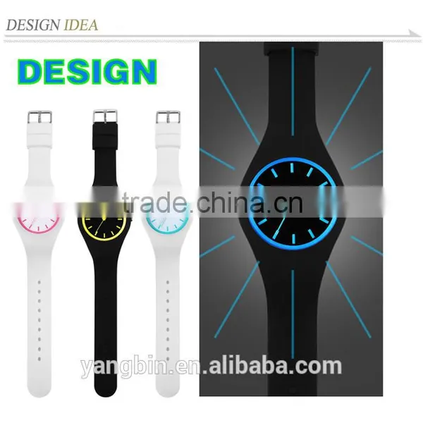 2015 Japan Quartz Movt Silicone Band Watch New Products in photo-4