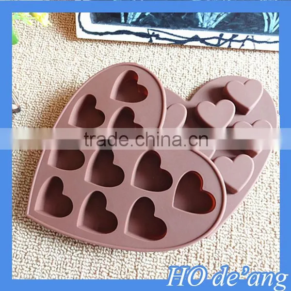 Hogift 10 Heart-shaped Chocolate DIY Mold Baking Cake Molds photo-3