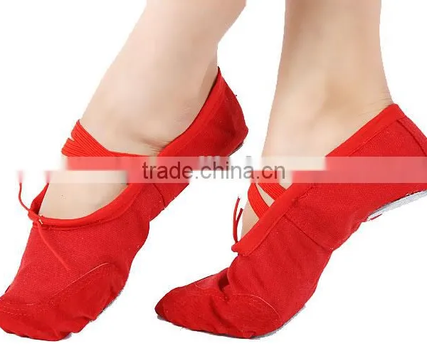 Red Belly Dance Ballet Shoes for Lady Dance Practice (XZ003)