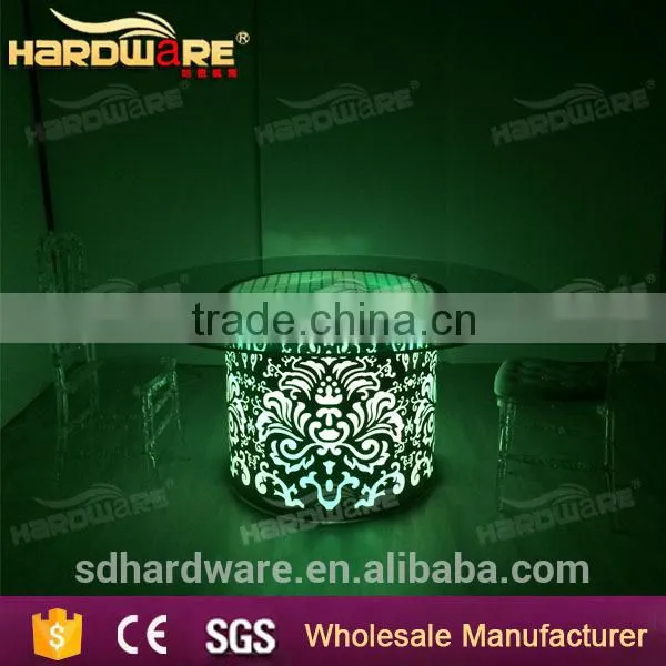 Bar Illuminated Table Round Led Glass Top Table Round Table photo-3