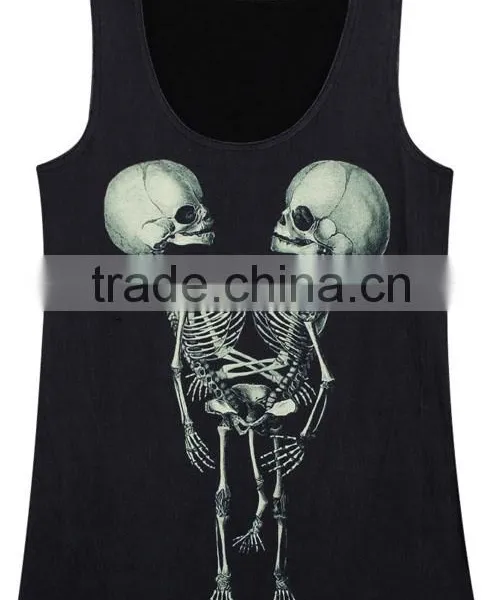 Drop Shipping Black Plain Modern Girls Yoga Gym Tank Tops photo-5