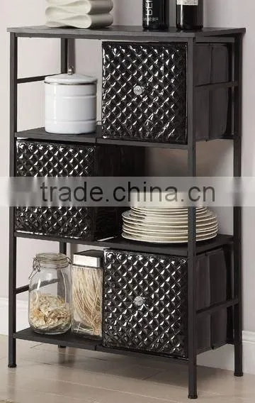 2015 New Fashional 3 Tiers Fabric Drawer Storage Rack