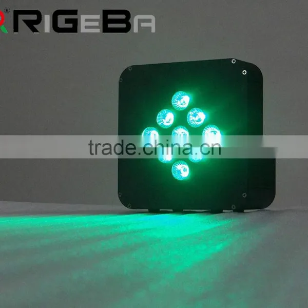 RIGEBA NEW HOT SELLING 9*10W RGB 3 IN 1 Wireless Battery Led Flat Par Can photo-4
