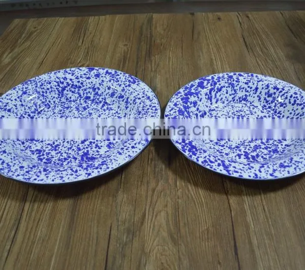 9088 Big Deep Plate With Speckle photo-5