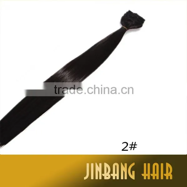 Fast Wholesale 22inch 130g Following Silky Straight Synthetic Hair Two Clips Hair Extension photo-5