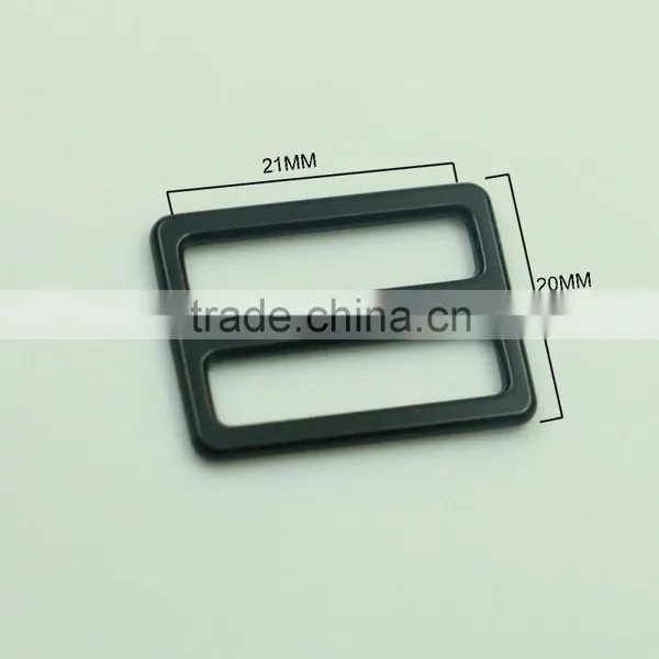 Eco-friendly Zinc Alloy Black Small Strap Buckle Sliders for Belt photo-2