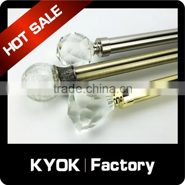 KYOK New Design Fashionable Double Curtain Rod Manufacturer Curtain Accessories White Metal Curtain Rods photo-6