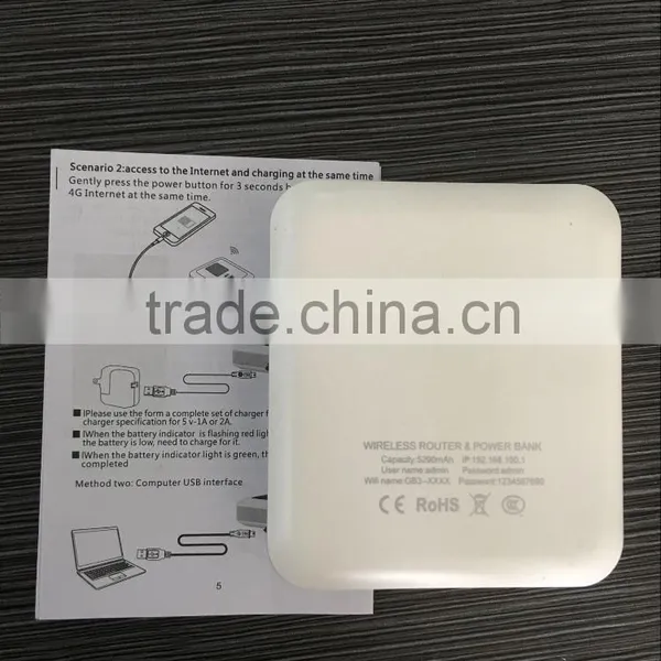 Power Bank 3g 4g Wifi Router With Sim Card Slot for WCDMA/EVDO/GSM Network 3g 4g Router Supplier's Choice