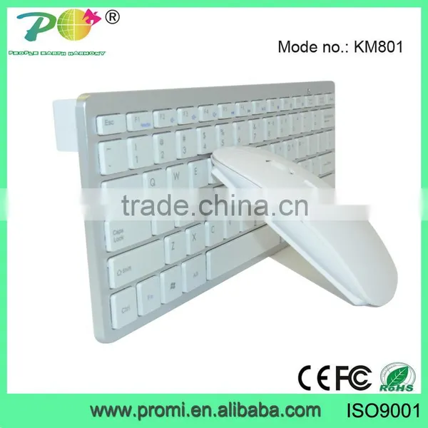 New White and Black Wireless Keyboard Ergonomic and Mouse Combos KM801 photo-4