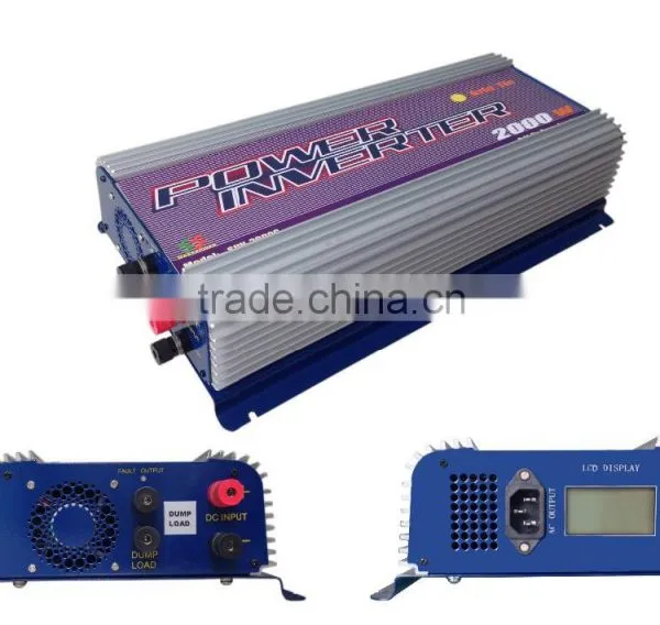 2000W Wind Power Grid Tie Inverter,on Grid Inverter,Model SUN-2000G-WDL-LCD