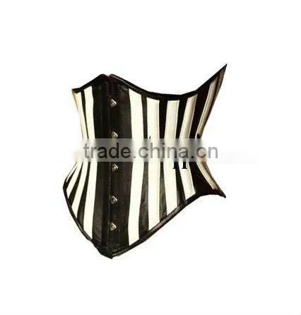 Leather Coatvest Corset , Sexy Corset