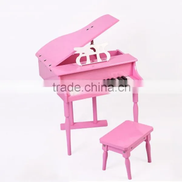 Fashion 30 Key Children Pink Wooden Piano, Mini Child Wooden Piano Toy