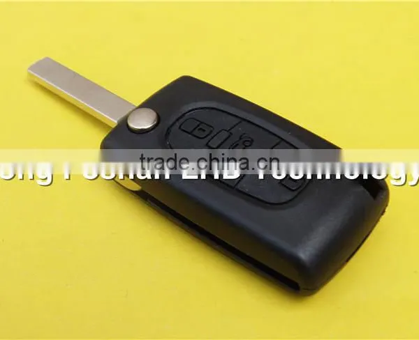 3 Button Flip Key Remote Case Fob Shell for Citroen C4 C5 C6 C8 Picasso Key Blank photo-4