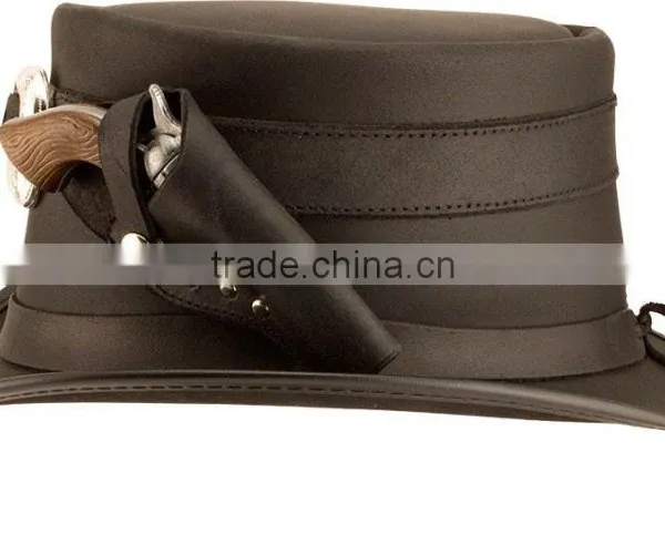 American-hat-makers-steampunk-hatter-peacekeeper-black-silver-bullet-band-PEACEKEEPER photo-3