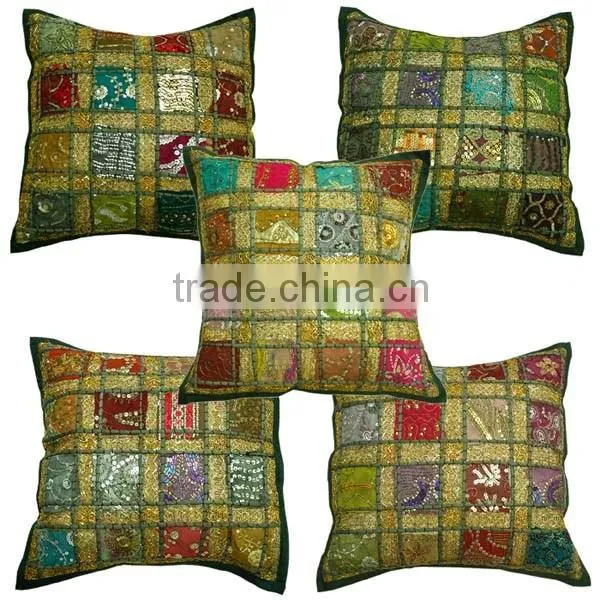 CUSHION COVERS DECORATIVE HANDKNITTED Barmeri Rajasthani Village Crafts Cushion Covers Indian Ethnic Womens Made Cushion Covers