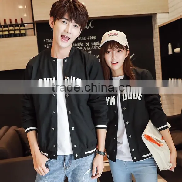 2016 New Fashion Young Men and Women Couples Outfit Korea Style Print Coat Outware Jackets OEM photo-4