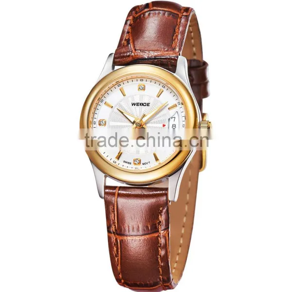 WEIDE Dive Watch Genuine Leather Strap Watches Women Dress Expensive Watches Champion Watches Manufacturers WG93006 photo-2