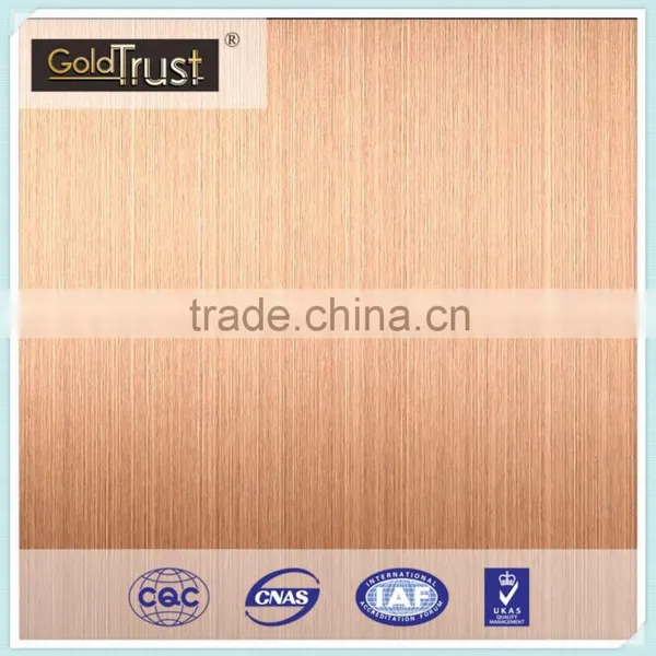 4x8 Customized 304 Hairline Ti-Bronze Finish Stainless Steel Plate for Decoration photo-4