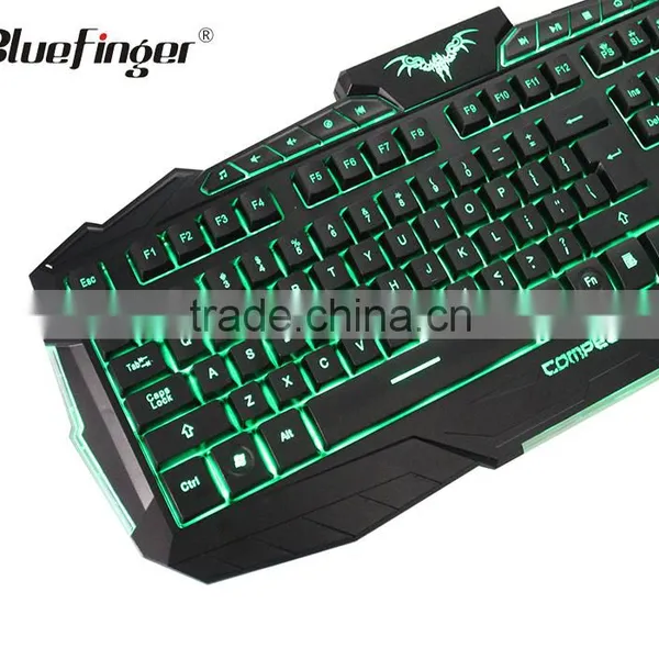 OEM USB Wired Raised Keyboard With Green Blue Backlit for Gaming photo-5