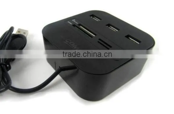 USB Combo With 3 Ports High Speed USB HUB 2.0 and TF/SD/M2/MS Card Reader photo-2