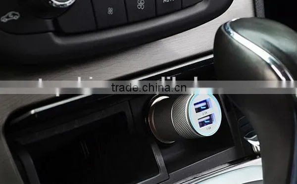 China Manufacture 3.1A Dual USB Car Charger With Bullet Shape Usb Cigarette Car Charger, Car Usb Charger photo-3