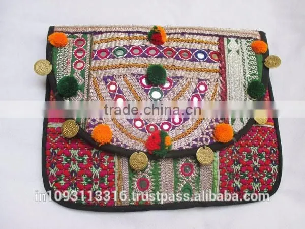 Latest 2015 INDIAN OLD VINTAGE ANTIQUE ETHNIC HANDMADE BANJARA TRIBAL BAG/TOTE BAG/CLUTCH BAG photo-2