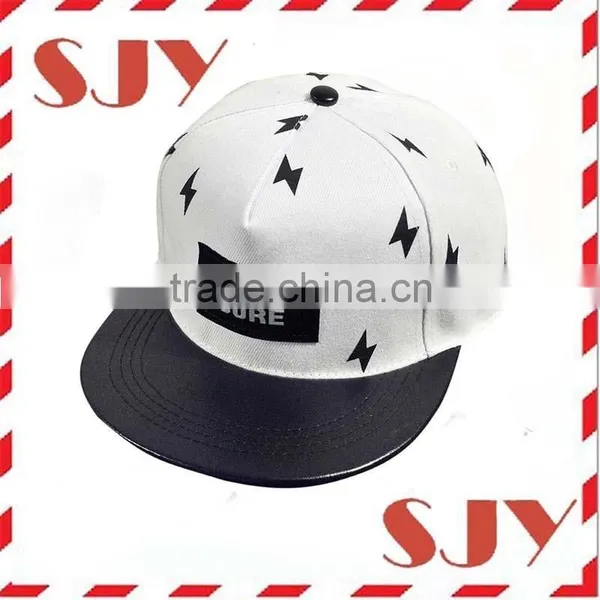 Mens Flat Bill Hat Floral Print Snapback Hip Hop Cap photo-2
