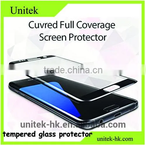 2016hot Selling! Factory Full Cover Mobile Acessories Tempered Glass Screen Protector Film for Samsung s7 Edge