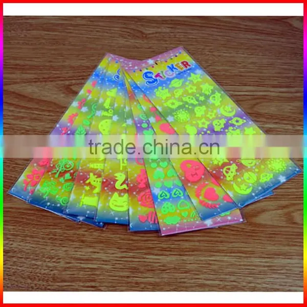 Halloween Use Fluorescence Yellow/green/red Paper Sticker photo-3