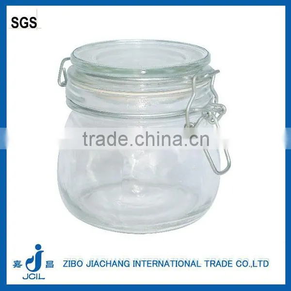 500ml Zibo Ball Shape Glass Bottles for Jam With Lids Ck06 photo-2