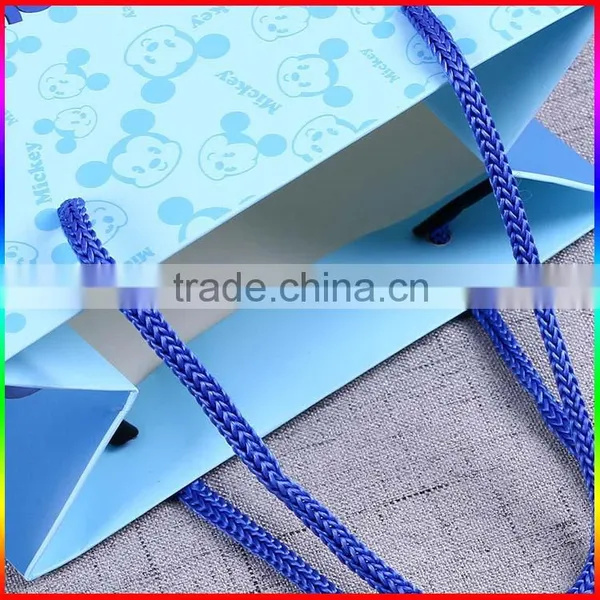 Mickey Mouse Ligh Blue Paper Bag With Blue Handle Rope photo-3