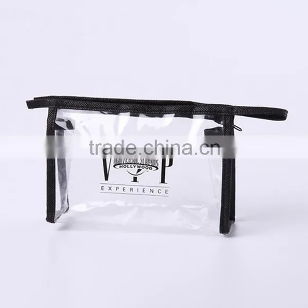 Fashional Custom Printing Clear Cosmetic Transparent Pvc Plastic Bag With Metallic Zipper photo-2
